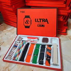 Y80 Ultra Smartwatch with 8 Strap